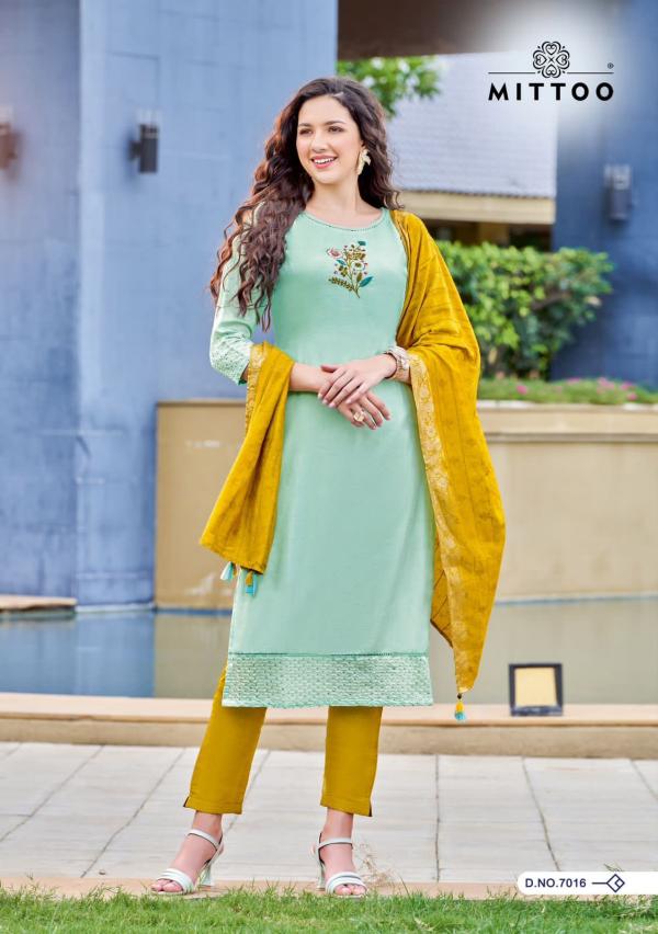 Mittoo Life Style Vol 2 viscose Festive Wear Kurti Pant With Dupatta